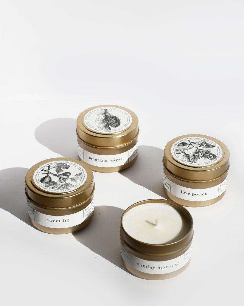 Gold Travel Candle 5-Pack